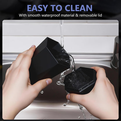 Car Trash Can with Lid, Leakproof, 15 Trash Bags, Black, 1 Pack